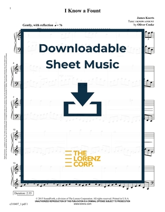 I Know a Fount - Piano Sheet Music (Digital download)