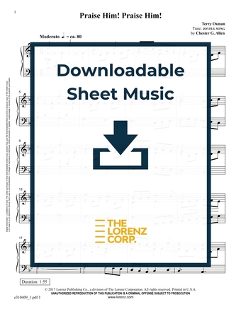 Praise Him! Praise Him! - Piano Sheet Music (Digital download)