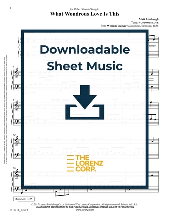 What Wondrous Love Is This - Piano Sheet Music (Digital download)