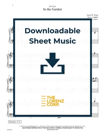 In the Garden - Piano Sheet Music (Digital download)