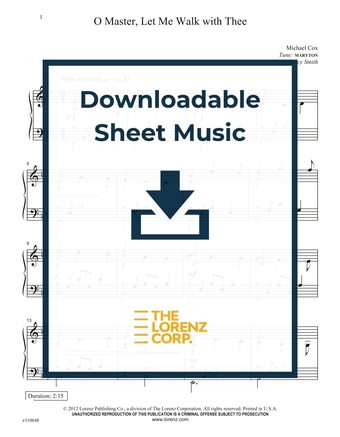 O Master, Let Me Walk with Thee - Piano Sheet Music (Digital download)