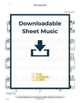 Recessional - Piano Sheet Music (Digital download)