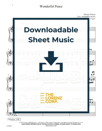 Wonderful Peace - Piano Sheet Music (Digital download)