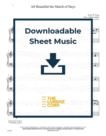 All Beautiful the March of Days - Piano Sheet Music (Digital download)