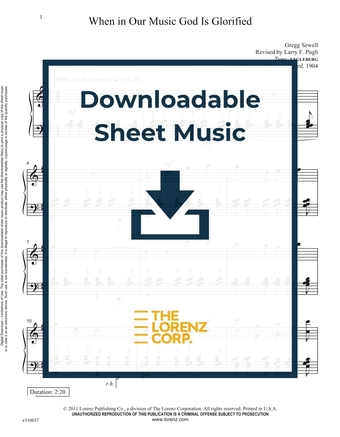 When in Our Music God Is Glorified - Piano Sheet Music (Digital download)
