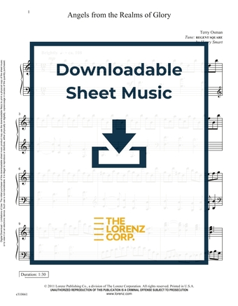 Angels from the Realms of Glory - Piano Sheet Music (Digital download)