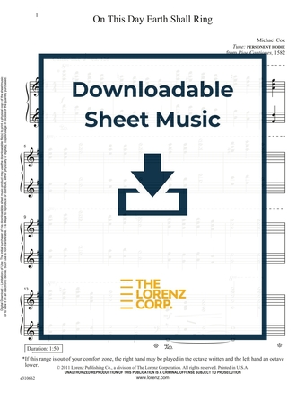 On This Day Earth Shall Ring - Piano Sheet Music (Digital download)