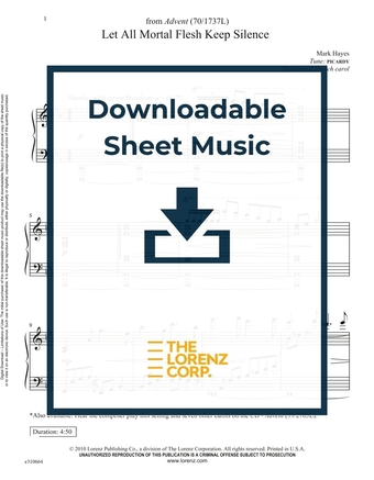 Let All Mortal Flesh Keep Silence - Piano Sheet Music (Digital download)