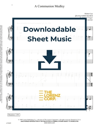 A Communion Medley - Piano Sheet Music (Digital download)