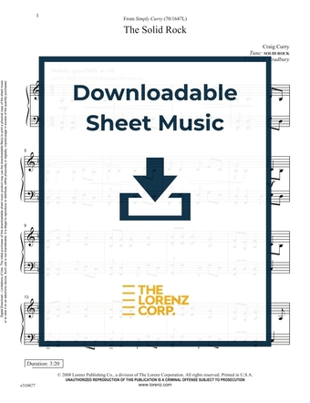The Solid Rock - Piano Sheet Music (Digital download)