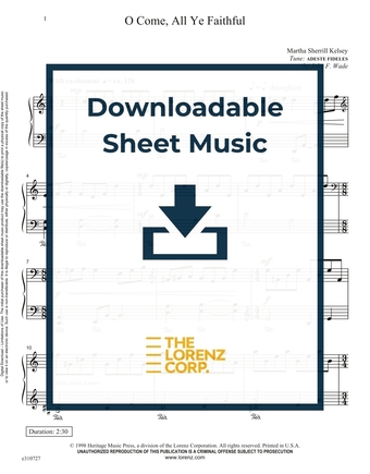 O Come, All Ye Faithful - Piano Sheet Music (Digital download)