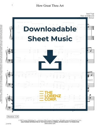 How Great Thou Art - Piano Sheet Music (Digital download)