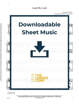 Lead Me, Lord - Piano Sheet Music (Digital download)