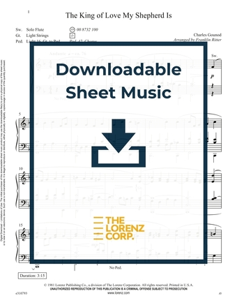 The King of Love My Shepherd Is - Organ Sheet Music (Digital download)