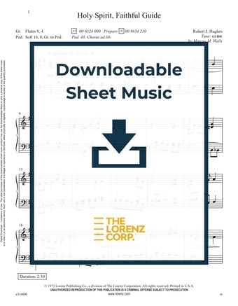 Holy Spirit, Faithful Guide - Organ Sheet Music (Digital download)