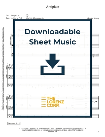 Antiphon - Organ Sheet Music (Digital download)