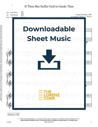 If Thou But Suffer God to Guide Thee - Organ Sheet Music (Digital download)