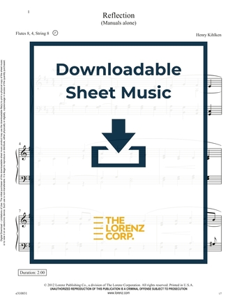 Reflection - Organ Sheet Music (Digital download)