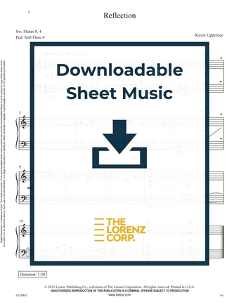 Reflection - Organ Sheet Music (Digital download)