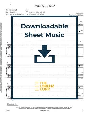 Were You There? - Organ Sheet Music (Digital download)