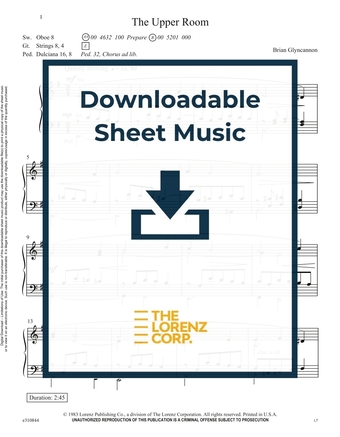 The Upper Room - Organ Sheet Music (Digital download)