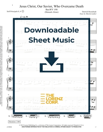 Jesus Christ, Our Savior, Who Overcame Death - Organ Sheet Music (Digital download)
