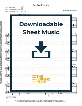 Festive Prelude - Organ Sheet Music (Digital download)