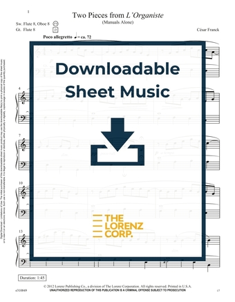 Two Pieces from L'Organiste - Organ Sheet Music (Digital download)