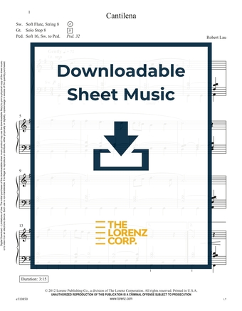 Cantilena - Organ Sheet Music (Digital download)