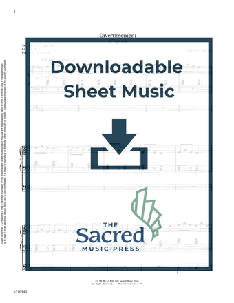 Divertissement - Organ Sheet Music (Digital download)