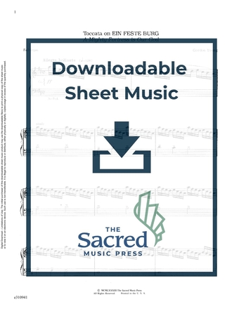 Toccata on Ein Feste Burg - Organ Sheet Music (Digital download)