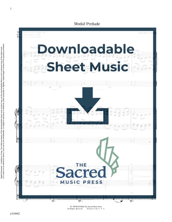 Modal Prelude - Organ Sheet Music (Digital download)
