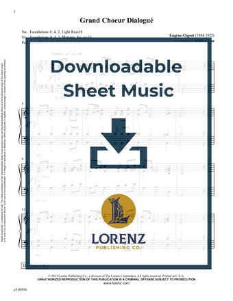 Grand Choeur Dialogue - Organ Sheet Music (Digital download)