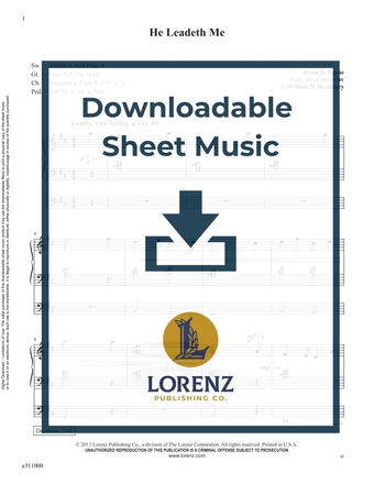 He Leadeth Me - Organ Sheet Music (Digital download)