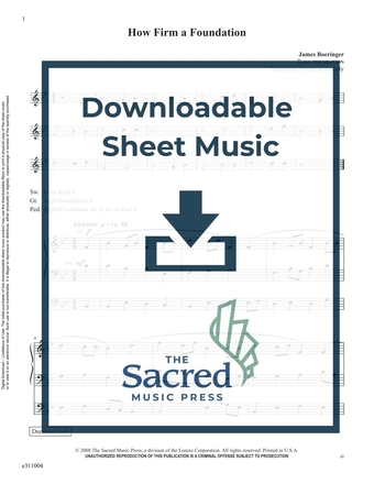 How Firm a Foundation - Organ Sheet Music (Digital download)