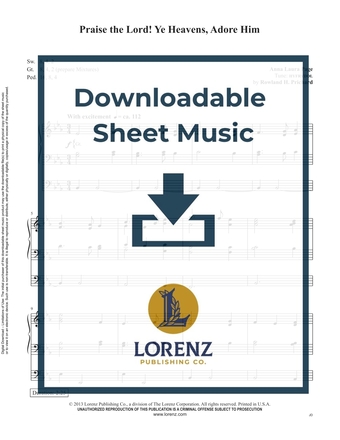 Praise the Lord! Ye Heavens, Adore Him - Organ Sheet Music (Digital download)