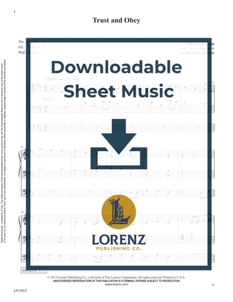 Trust and Obey - Organ Sheet Music (Digital download)