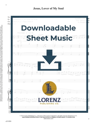 Jesus, Lover of My Soul - Organ Sheet Music (Digital download)