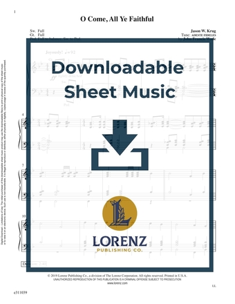 O Come, All Ye Faithful - Organ Sheet Music (Digital download)