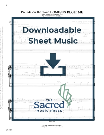 Prelude on the Tune Dominus Regit Me - Organ Sheet Music (Digital download)