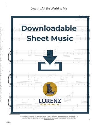 Jesus Is All the World to Me - Piano Sheet Music (Digital download)