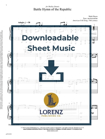 Battle Hymn of the Republic - Piano Sheet Music (Digital download)