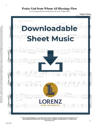 Praise God from Whom All Blessings Flow - Piano Sheet Music (Digital download)