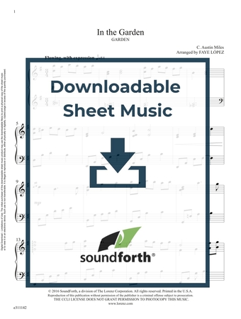 In the Garden - Piano Sheet Music (Digital download)