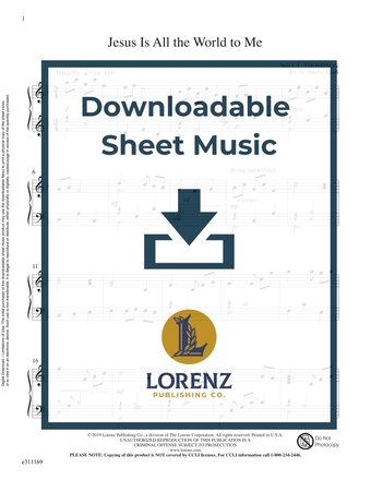 Jesus Is All the World to Me - Piano Sheet Music (Digital download)