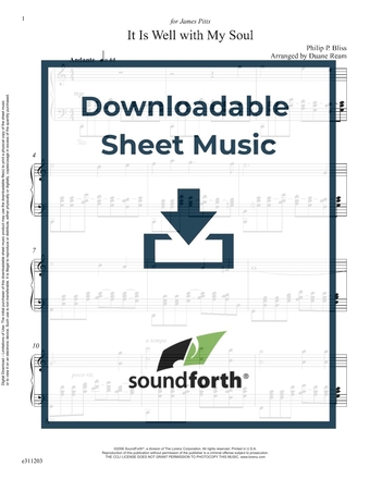 It Is Well with My Soul - Piano Sheet Music (Digital download)