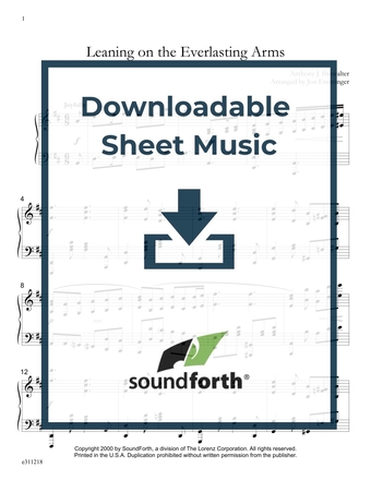 Leaning on the Everlasting Arms - Piano Sheet Music (Digital download)