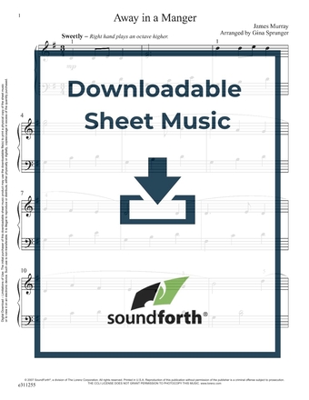 Away in a Manger - Piano Sheet Music (Digital download)