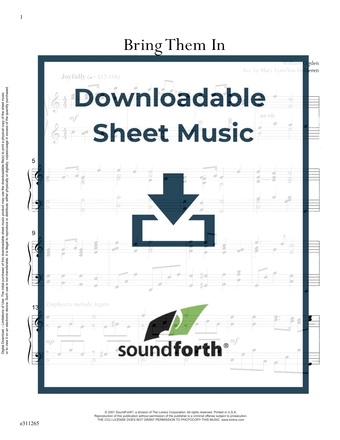 Bring Them In - Piano Sheet Music (Digital download)