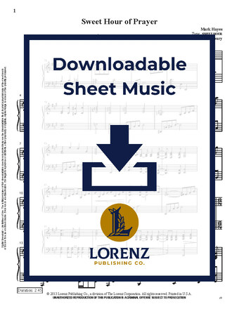 Sweet Hour of Prayer - Piano Sheet Music (Digital download)